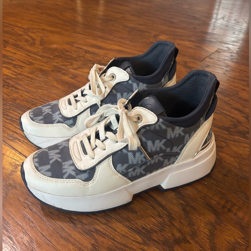 Michael Kors Blue and White Sneakers